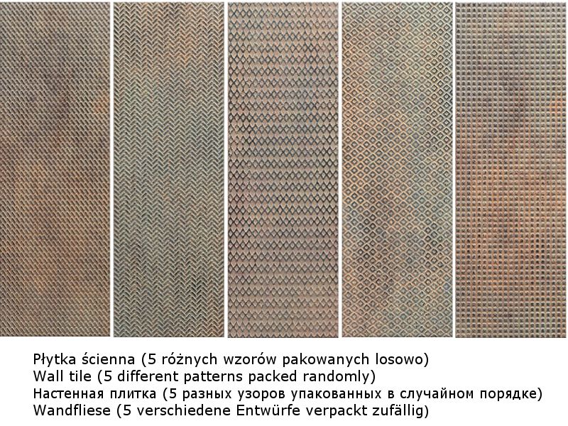 Wall Tile Brave rust STR 14,8x44,8x8mm (0.5&quot;x1.5')