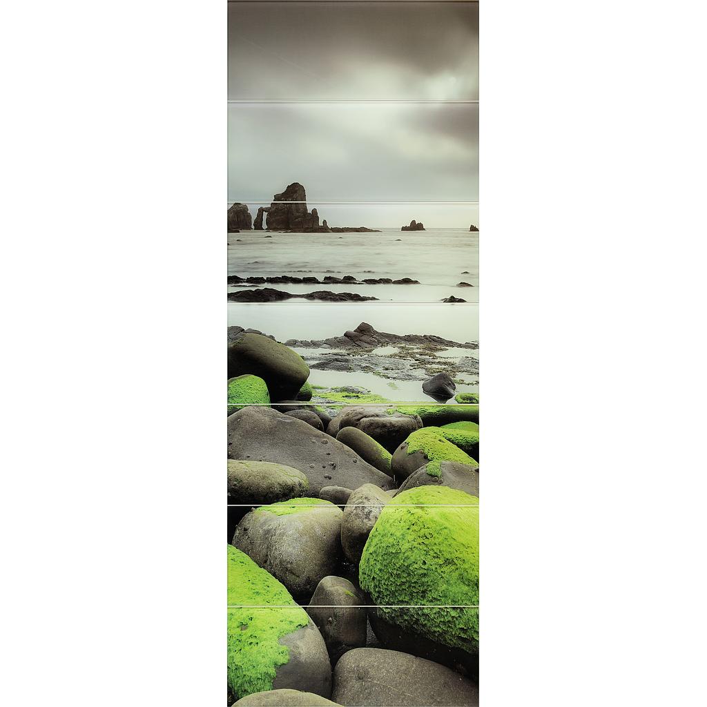 Glass Picture made of 7 Elements Lemon Stone 74,8x209,8x8mm(1'x2.5')